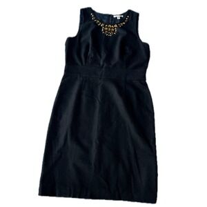 NWT Banana Republic Black Jewel Embellished Sleeveless Sheath Dress Size 14